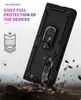 Étuis de téléphone portable Anti-chute Protection antichoc Case Sergent Ring Holder Support de voiture Couverture arrière pour Samsung Z Flip3 Flip4 Fold 3 4 Series 5G