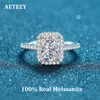 Wedding Rings Aeteey Diamond Square Ring D Kleur 1CT 2ct Real 925 Sterling Silver For Women Wedding Fine Jewelry VVS Clarity RI019 230313