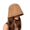 Wide Brim Hats 2023 Straw Hat Women's Summer Sunscreen Bucket Fisherman Women