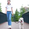 Collares para perros, cuerda de tracción de doble cabeza para mascotas, Material elástico para deportes al aire libre, absorción de 360 grados, cuerdas líderes para perros de alta calidad