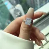 خواتم الزفاف Wong Rain 100 ٪ 925 Sterling Silver Cracked Ice Cut Mateg Breated Gemstone Leaching for Women Fine Jewelry Wholesale 230313