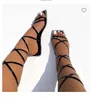 GAI Summer Fashion Open Toe Flat Sandals Sexy Solid Color Lace Up Women's Shoes Plus Size 42 230314 GAI