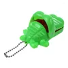 Chavedias de crocodilo de brinquedo mordida com chaveiro verde