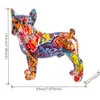 Decoratieve objecten Figurines Noordse kunst schilderen Graffiti l/s Franse bulldog Creative Resin Crafts Home Decoratie wijnkast kantoor decor 230314