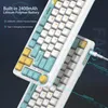 KT68 노브 게임 기계 키보드 60% 무선 Bluetooth MX RGB 백라이트 게이머 키보드 NKRO 바다 소금 레몬 스위치 TM680