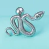 Cobra cor de coração piercing barbell garanhão aço inoxidável barra de língua sexy anel masculino mulheres cor prata jóias corporais punk