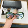 2024 Fashion Off Designer di lusso Nuovi occhiali da sole maschile e femminile al largo di Xiaoxiangjia CH3405 Flat Lesbian Cat's Eye Frame Specchio semplice può essere abbinato ai gradi