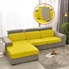 Stol täcker soffa sittplats kudde täcker fast färg för sektionschaise slipcover roliga skyddselastiska tyg normal plus storlek