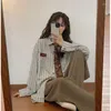 Chemisiers pour femmes HOUZHOU Vintage chemises à rayures avec cravate surdimensionné à manches longues chemisier de Style japonais femmes vêtements esthétiques Hippie automne