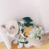 Köpek giyim sevimli yaratıcı kedi evcil hayvan kıyafetleri Japon tarzı çiçek baskılı bowknot kimono bahar sonbahar elbise kostüm malzemeleri