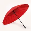 Parapluies Business 24 os manuel Long parapluie hommes femmes rétro rouge noir grand parapluie Anti-tempête crème solaire mignon ménage parapluie 230314