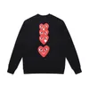 HEYPLAY Fashion Men's and Women's Love Round Neck Pullover Sweatshirt Expression Peach Heart Couple Long Sleeve Underlay