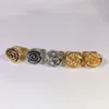 Zestawy biżuterii ślubnej Kolorowe koraliki Julaili Modne złote pierścienie Pierścienie Dwie ton wysokiej jakości, a nie wyblakły pierścień dla kobiet luksusowy prezent 230313