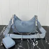 Dames luxe ontwerpers Nylon tas met letters canvas schoudertas dame Tote kettingen handtassen messenger bags 3 stuks munt