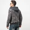 Men's Leather & Faux Mens Winter Real Pigskin Jacket Casual Thick Padded Warm Hoody Bomber Slim Fit Genuine Coat Plus Size 5XL