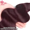 99J Bourgogne Couleur Corps Vague Brésilienne Cheveux Weave Bundles 100% Cheveux Humains Vin Rouge Bourgogne Vierge Cheveux Reine Cheveux Official Store