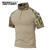 Men's T-Shirts TACVASEN Men Summer T Shirts Airsoft Army Tactical T Shirt Short Sleeve Military Camouflage Cotton Tee Shirts Paintball Clothing 230313