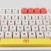 134 KEYS DIY Özel Pembe Kedi Key Makası XDA Profil PBT MX Switch için Sevimli Anahtar Kapakları Annie için Mekanik Klavye Kapakları