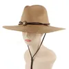 9,5 cm brede riem rietjeszon hoed voor vrouwen zomer strand floppy panama hoeden grote UV -bescherming hoeden chapeu panama feminino