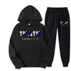 Mężczyzny marki marki Trapstar Print Sportswear Men 15 kolorów ciepłe dwa kawałki Zestaw Bluza luźna bluzy z kapturem Set Bluza Jogging 230313