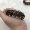 Strand Natural Smoky Quartz/ Crystal Stone Beads Bracelet Bangle For Woman Gift Wholesale !