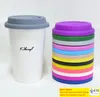 9cm Silicone Cup Lids Anti Dust Spill Proof Cup Cover Coffee Mug Lid Milk Tea Cups Cover Seal Many Colors A03