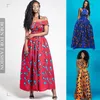 Casual Dresses Womens Digital Printing DIY Straps Multiple Wear African Dress Ethnic Style Sexy Party Chic Split Long 230313