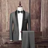 Mäns kostymer passar män varumärke homme mariage tuxedo kappa byxa manliga kläder vanligt smal passande affär kunglig bröllop rökning jacka för