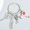 Keychains frisörkedjes sax kamer hårtorkring frisörskedjor för kvinnor män diy handgjorda smycken gåvor l230314