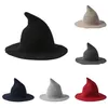 Halloween Witch Hat Mężczyźni i kobiety wełniane dzianinowe czapki moda solidna dziewczyna prezenty imprezy fantazyjne sukienka rra4832