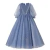 Ragazza Abiti Ragazza Bambini Compleanno Principessa Prom Party Abito Lungo Per Ragazze Petalo Paillettes Bambini Damigella D'Onore Prima Comunione Dres