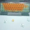 132 Key Crystal PC Transparante KeyCaps Set CBSA Profile Backlit Orange KeyCap voor MX Cherry Switch Mechanical Gaming Toetsenbord