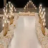 Dekoration Hochzeits-Gehweg-Dekoration mit Kerzenständern, romantische Hochzeit, goldener Gehweg bei Kerzenschein, neuer Stil, hohe Köpfe, LED-Kerzenlicht imake660