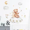 Wall Stickers Bear Star Moon For Kids Rooms Baby Room Home Decoration Children Cartoon Nursery Sticker