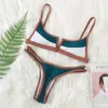 Kvinnors badkläder vintage retro bikini lapptäcke baddräkt thong brasilian sexig badkläder kvinnlig 2023 ny sommar micro v-bar gröna baddräkter