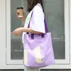 Evening Bags Japanese Leisure Literature Canvas Bag Ins Fashion Printed Letter Handbag Net Red Contrast Color Shoulder