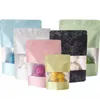 thicken clear window various colors package seal bag zip lock sealing gift package pouch bags food doypack 100pcs