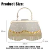 Borse da sera YoReAi Fashion Diamond Clutch Borse da sera da donna Pochette da giorno Bling Borsa da sposa in oro Confezione da spalla per borsa femminile 230314