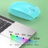 Souris sans fil Bluetooth 2.4Ghz bi-mode Souris Morandi rechargeable Mini souris ergonomique à clic silencieux pour ordinateur PC portable avec emballage de vente au détail