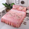 Bed Skirt Korean Bed Skirts 3pcs Bedding Set 1pc Fitted Sheet with Skirt 2pcs Pillowcases Bed Skirt Sheets with Elastic Band Bedspreads 230314