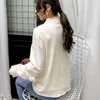 Women's Blouses Autumn Ruffle Stitching Blouse With Lace Stand Collar Long Sleeve Vintage Shirt For Women Embroidery Chiffon Top 16365