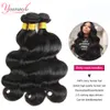 Pezzi di capelli Younsolo Human Bundles con estensione frontale in pizzo peruviano Remy 230314