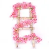 Dekorativa blommor 144 Heads Artificial Flower Decor Cherry Blossom Garland för bröllopsdekoration Simulering Torkad Vines Home Garden