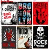 Vintage Rock and Roll Metal Painting Sign Music Poster Retro Music Tin Sign Beer Rock Club de pub Decoração de parede Decoração de metal 30x20cm W03