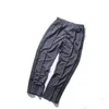 Mens Pants Men Women 1 1 Quality Webbing Striped Needles AWGE Track Trousers Pants Gray Embroidery Butterfly Needles Sweatpants 230313