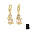 Dangle Earrings Trendy Cute Animal Drop For Elegant Women 6 Styles White Zirconia Huggie Jewelry Accessories Gift