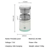 Juicers 45W Portable USB Orange Juicer Rechargeable Multifunctional Household Juice Machine Mini Juicer Cup Electric Juicer 230314