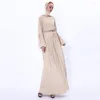 Etniska kläder Kvinnors muslimska klänning Eid Mubarak Kaftan Dubai Abaya Arab Islam Fashion Fleared Sleeve Casual Ladies Islamic Long Maxi