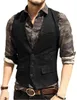 Hommes Gilets Slim Hommes Gilet Tweed Gilet Gilet Vintage À Chevrons Vcou Casual Laine Garçons D'honneur Costumes Gilet Pour Mariage XS5XL 230313