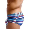 Costumi da bagno da uomo Uomo Sexy Boxer a righe Pantaloncini da bagno Tendenza moda Costume da bagno Costumi da bagno Quick Dry Slip da bagno Sport da uomo Spiaggia Surf Trunks L230314